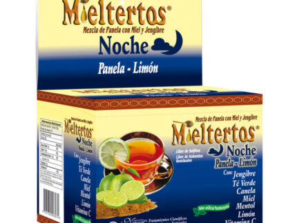 Mieltertos Noche Sabor Panela Limón Caja Con 24 Sobres Con 15 g C/U