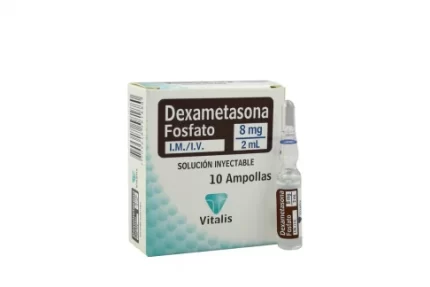 Dexametasona 8 mg / 2 mL Caja Con 10 Ampollas