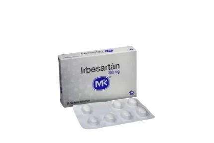 Irbesartán 300 mg Caja Con 14 Tabletas