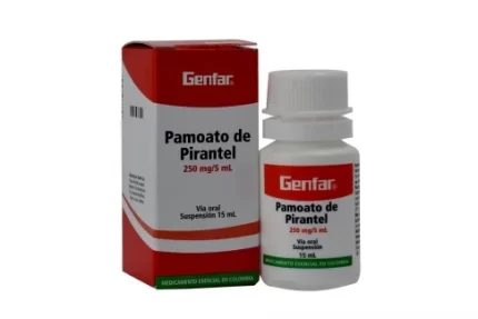 Pamoato De Pirantel 250 Mg/ 5 Ml Caja Con Frasco Con 15 Ml